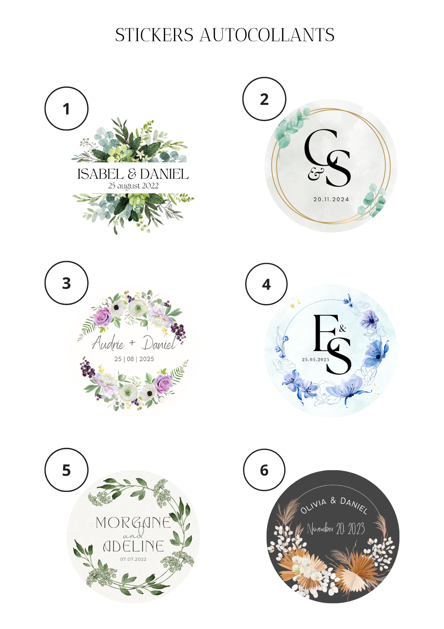 Bougie personnalisée pour mariage Fleuri