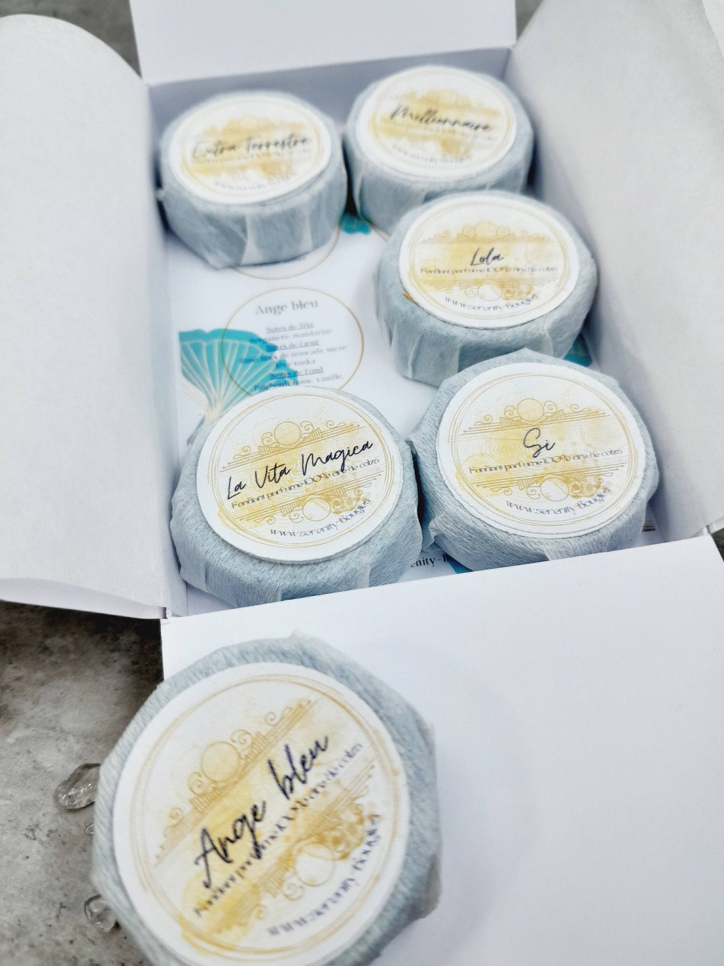 Coffret Parfumerie chic - 6 fondants parfumés artisanal Dupes inspirés des grands parfums