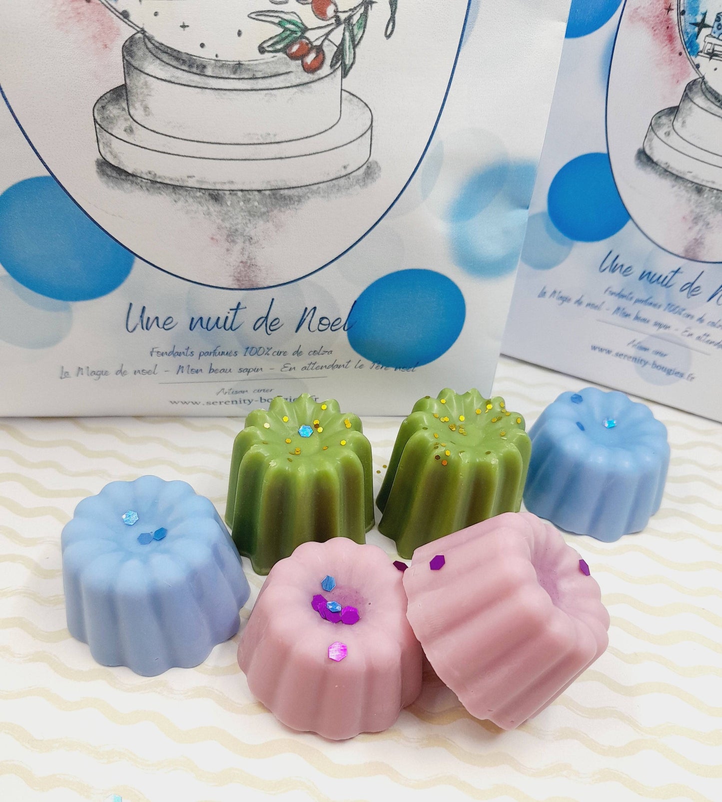 Fondants parfumés x 6  - Collection une nuit de Noël  - parfums de Grasse