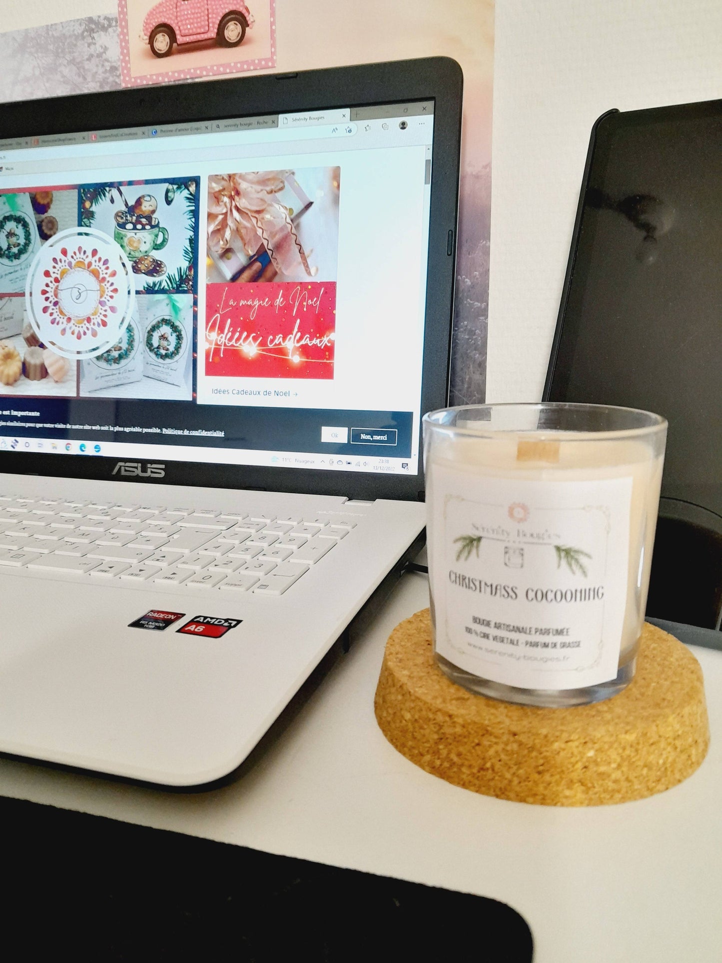 bougie artisanal parfum christmass cocooning