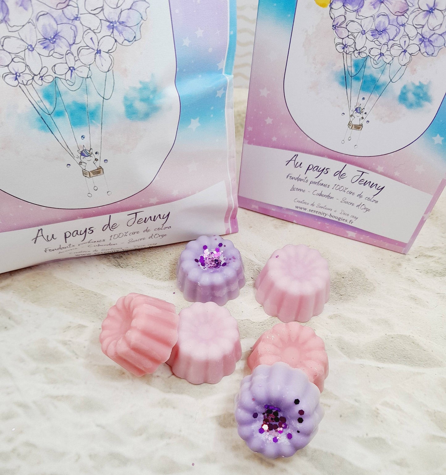 Pack de Fondants parfumés x6  - Collection AU PAYS DE JENNY  - série limitée - 3 parfums