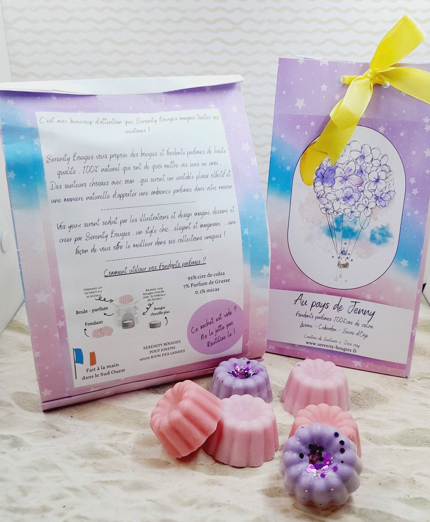 Pack de Fondants parfumés x6  - Collection AU PAYS DE JENNY  - série limitée - 3 parfums