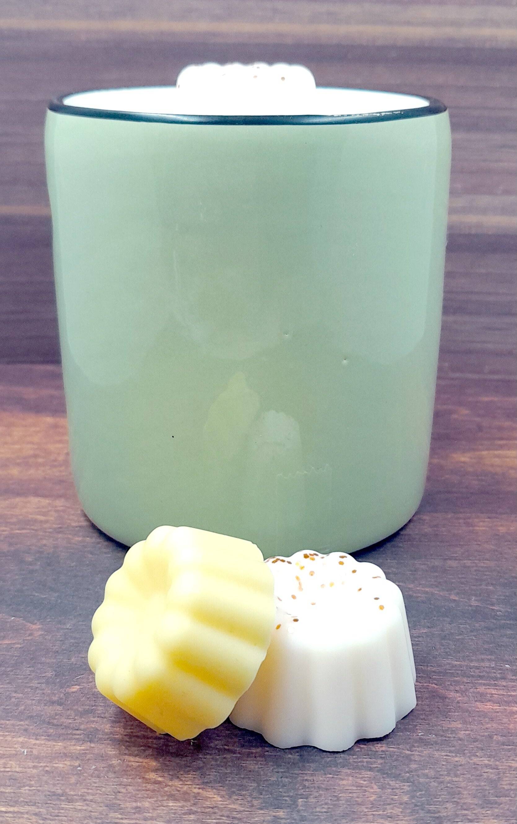 Brûle-parfum blanc pour fondants parfumés , galet de cire