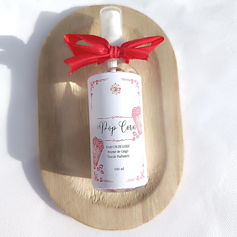 Parfum de Linge POP CORN - Brume de linge artisanale naturelle
