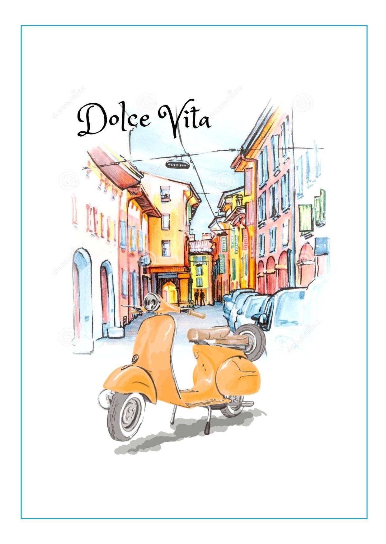 DOLCE VITA Aquarellillustration – A6/A5/A4