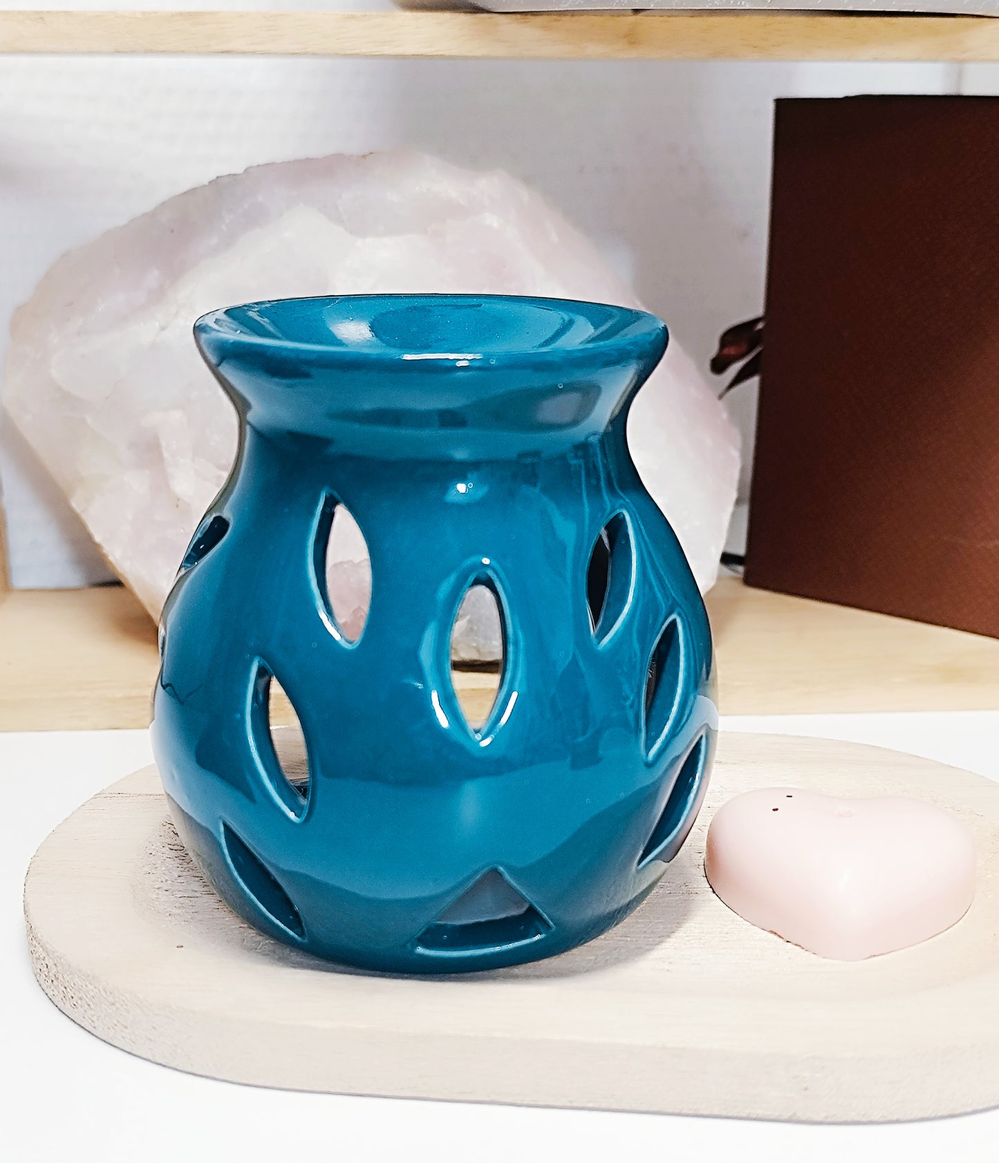 Brûle-parfum vert bruleur pour fondants de cire parfumés