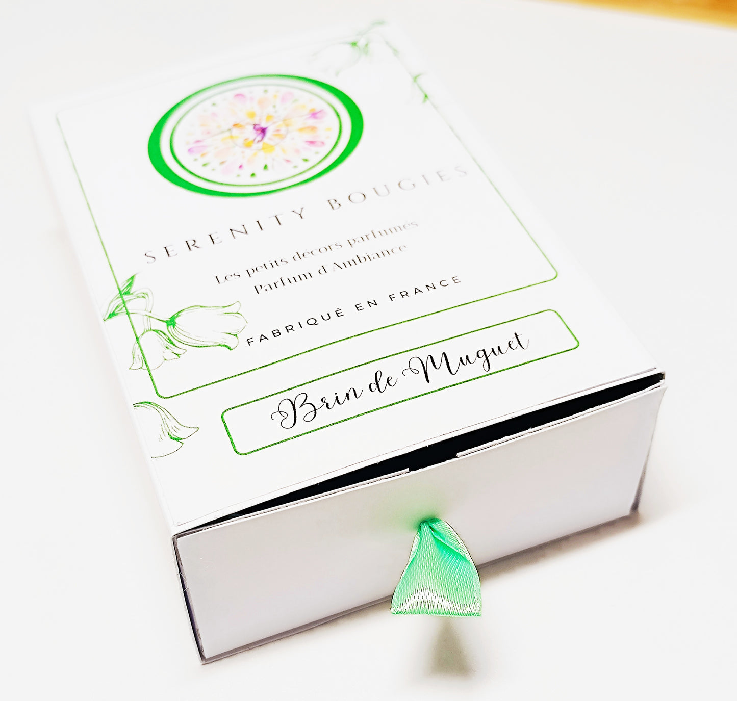Parfum de linge brin de muguet et ses 3 décors à parfumer coffret