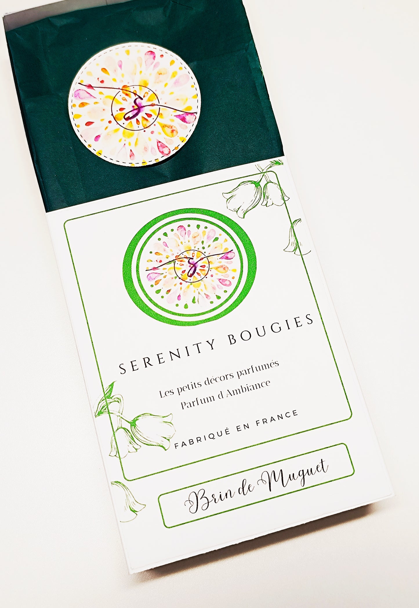 Parfum de linge brin de muguet et ses 3 décors à parfumer coffret