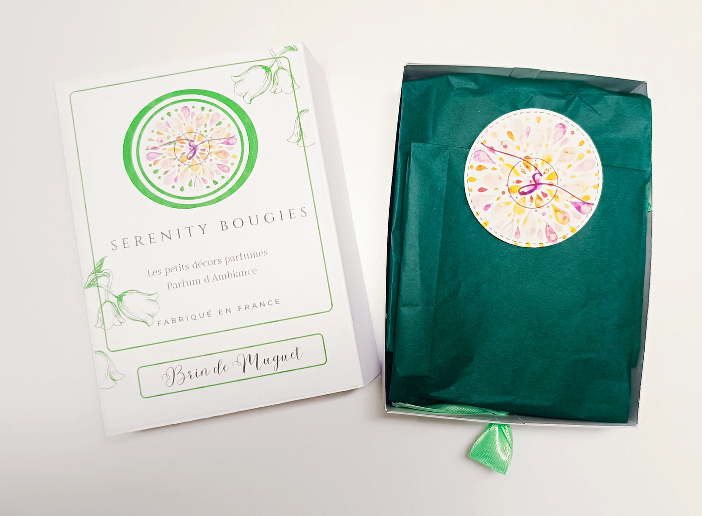 Parfum de linge brin de muguet et ses 3 décors à parfumer coffret