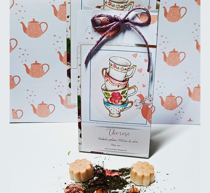 Coffret 6 Fondants parfumés Thé rose