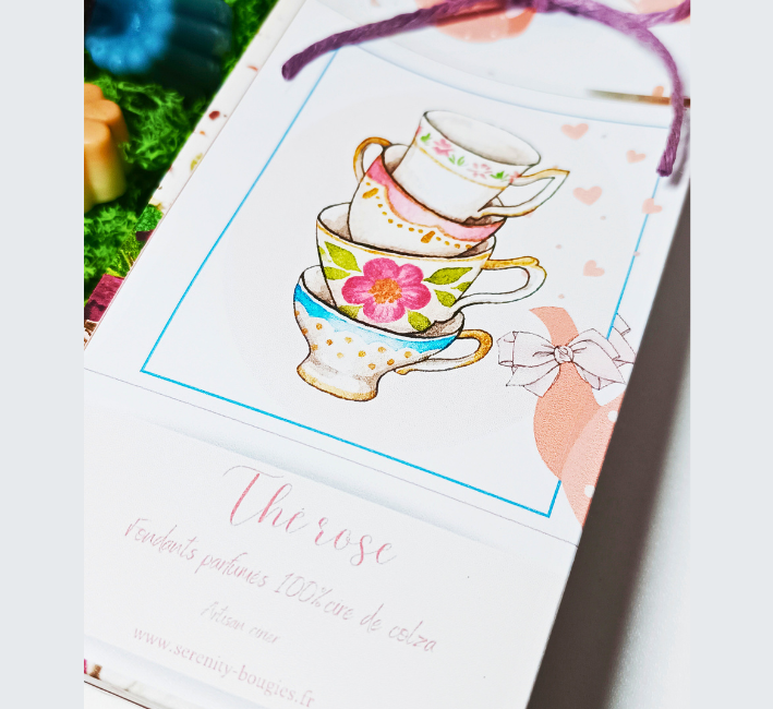 Coffret 6 Fondants parfumés Thé rose
