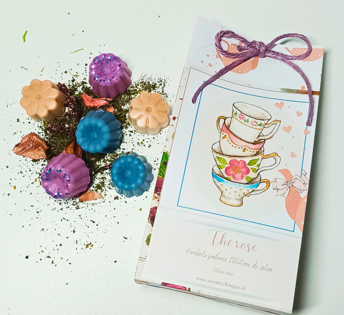 Coffret 6 Fondants parfumés Thé rose