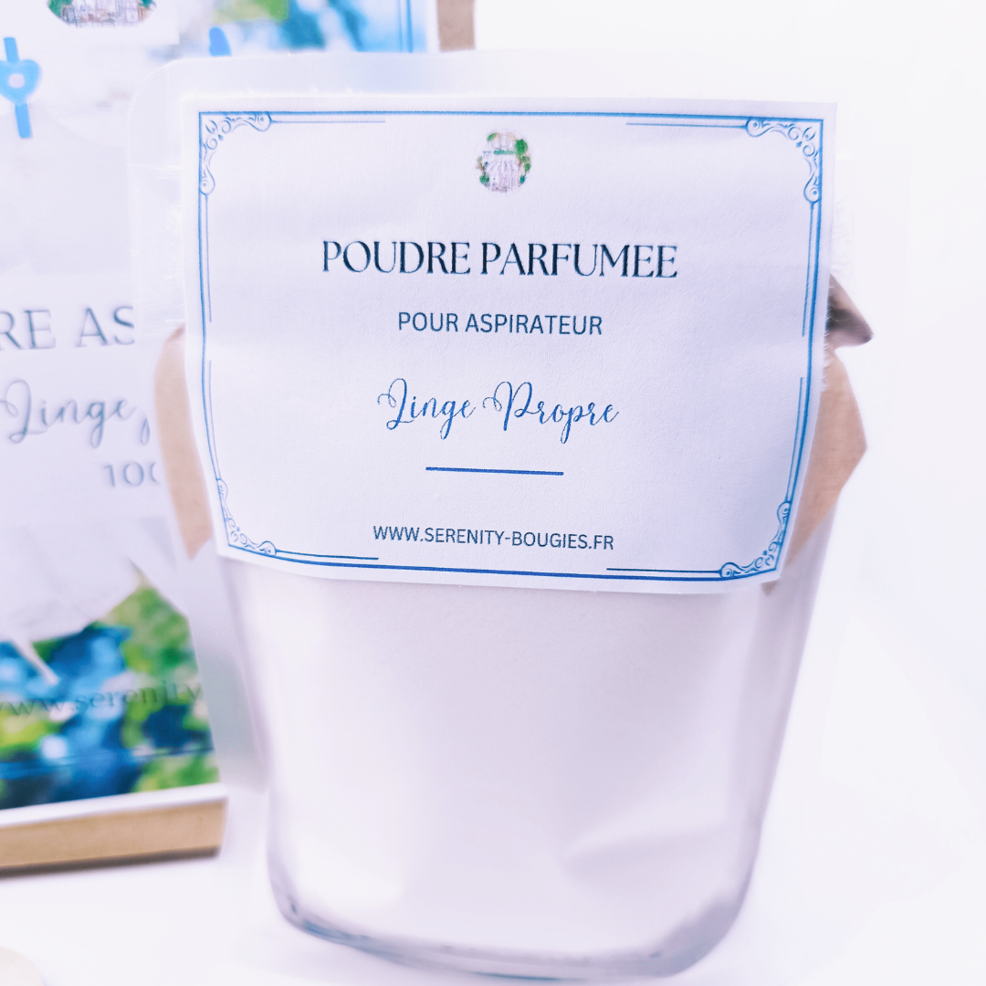 Poudre parfumée pour aspirateur