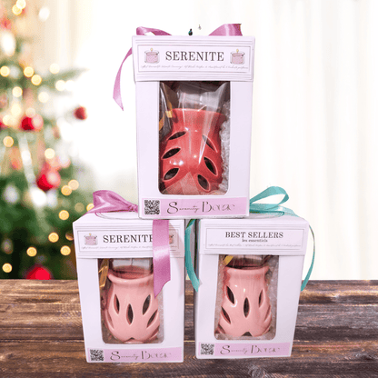 Coffret Découverte SERENITE  : Kit Brûle-Parfum & Assortiment de 6 Fondants Cocooning