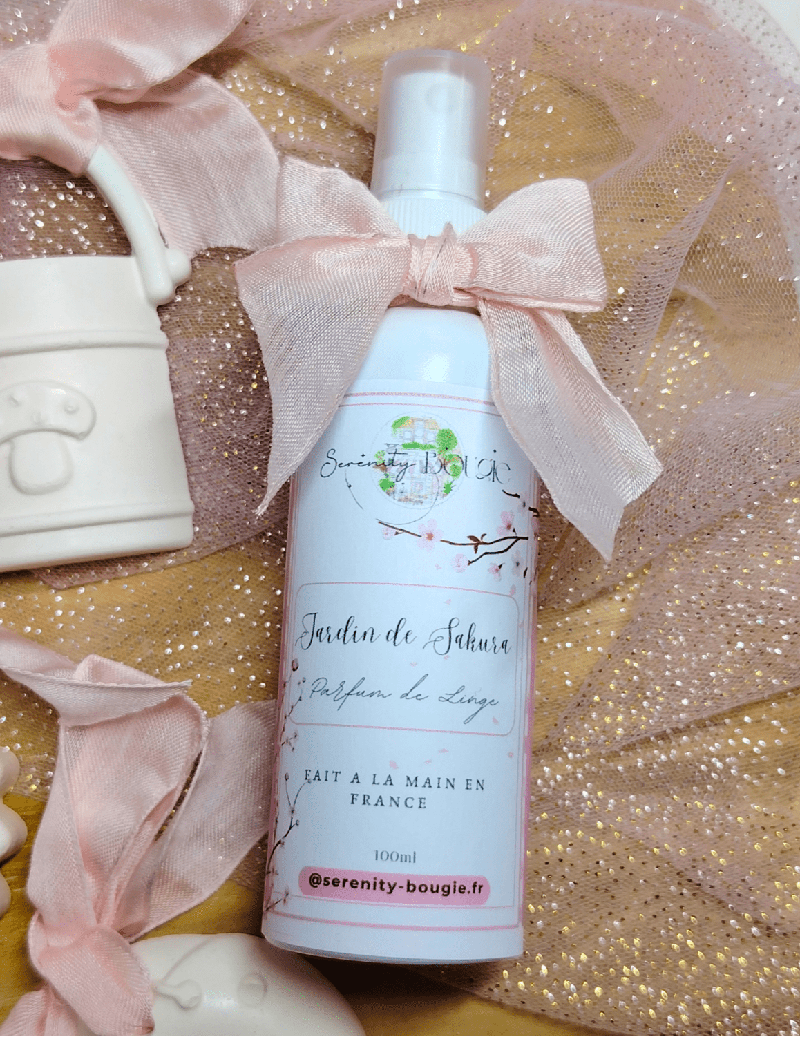 Parfum de Linge & Décors Parfumés "Jardin de Sakura" - L'Élégance Parfumée pour Votre Intérieur - Sérénity Bougie - Parfums d'intérieur