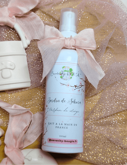 Parfum de Linge & Décors Parfumés "Jardin de Sakura" - L'Élégance Parfumée pour Votre Intérieur - Sérénity Bougie - Parfums d'intérieur