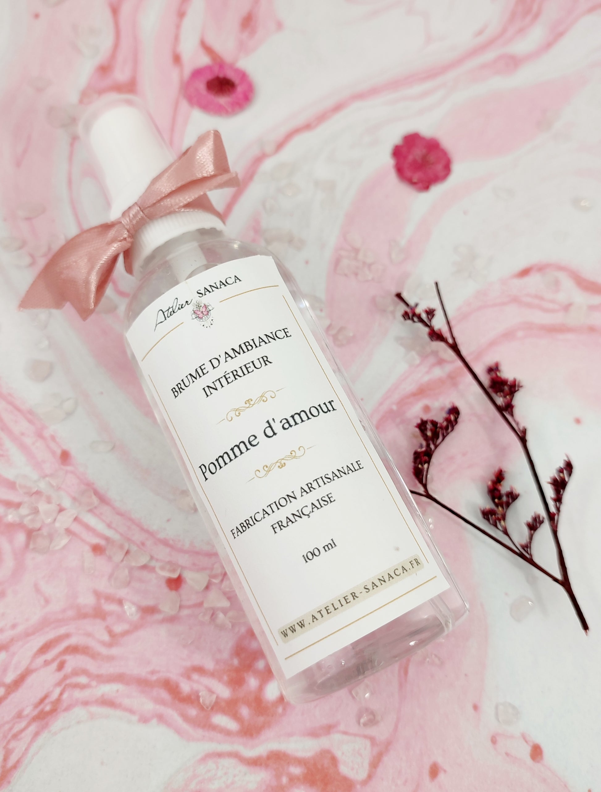 ROSE  Brume de linge - Spray textile Artisanal - Parfum d'intérieur –  Sérénity Bougies