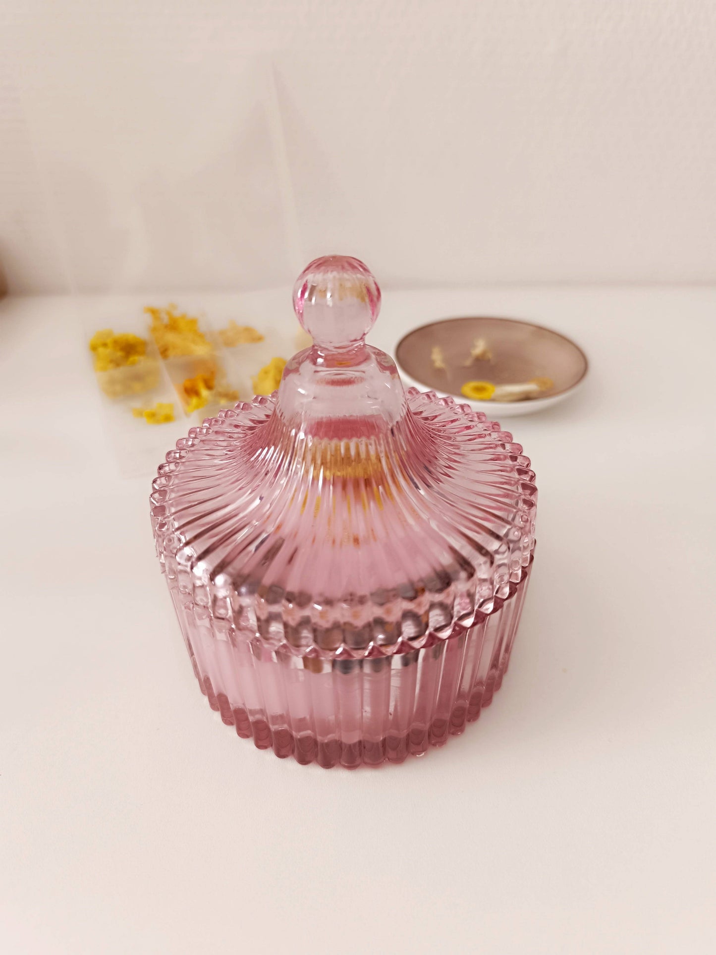 Bougie parfumée artisanal Rituel Energétique LA PROTECTRICE  OEIL DE TIGRE naturelle - Collection Sorcière Moderne