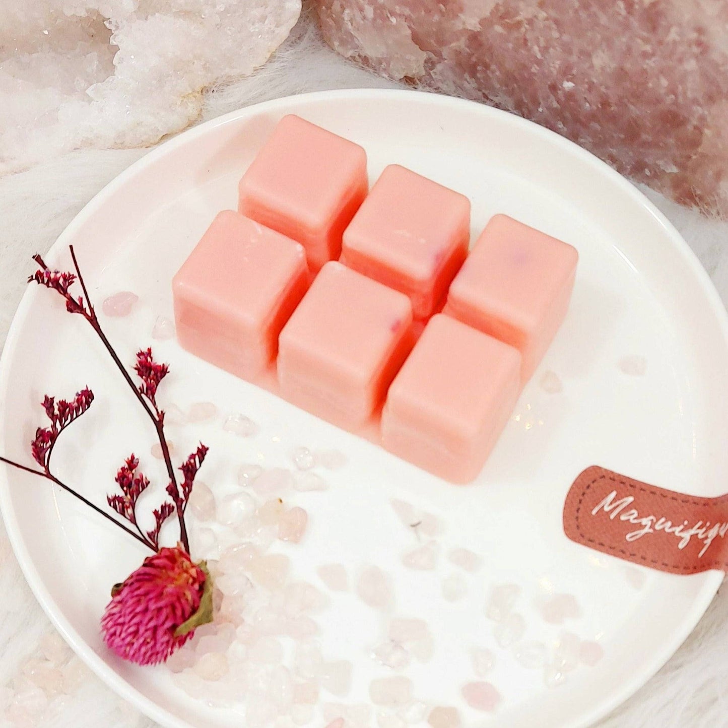 Tableta de 6 Fondant perfumado POMME D'AMOUR - Aroma de Grasse - Cera vegetal natural - Vegano Eco-responsable