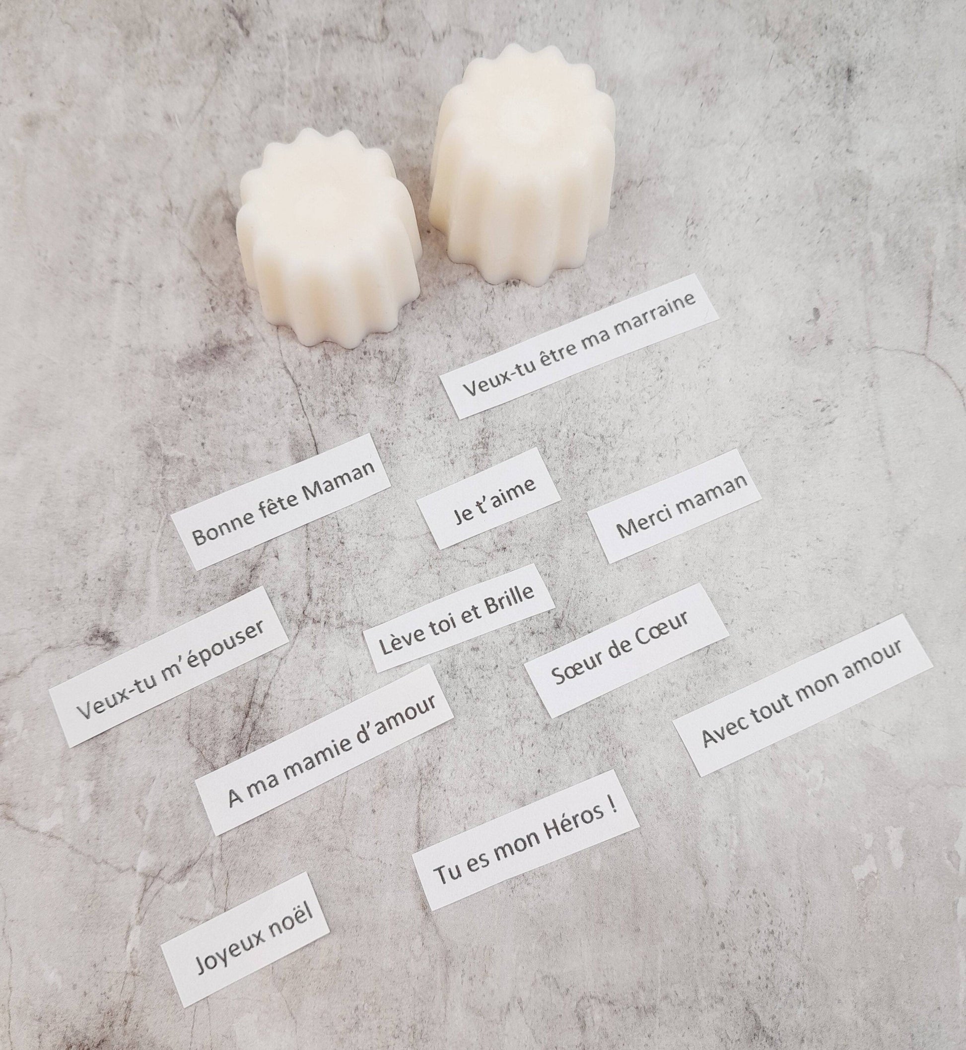 fondant parfumé avec message caché artisanal