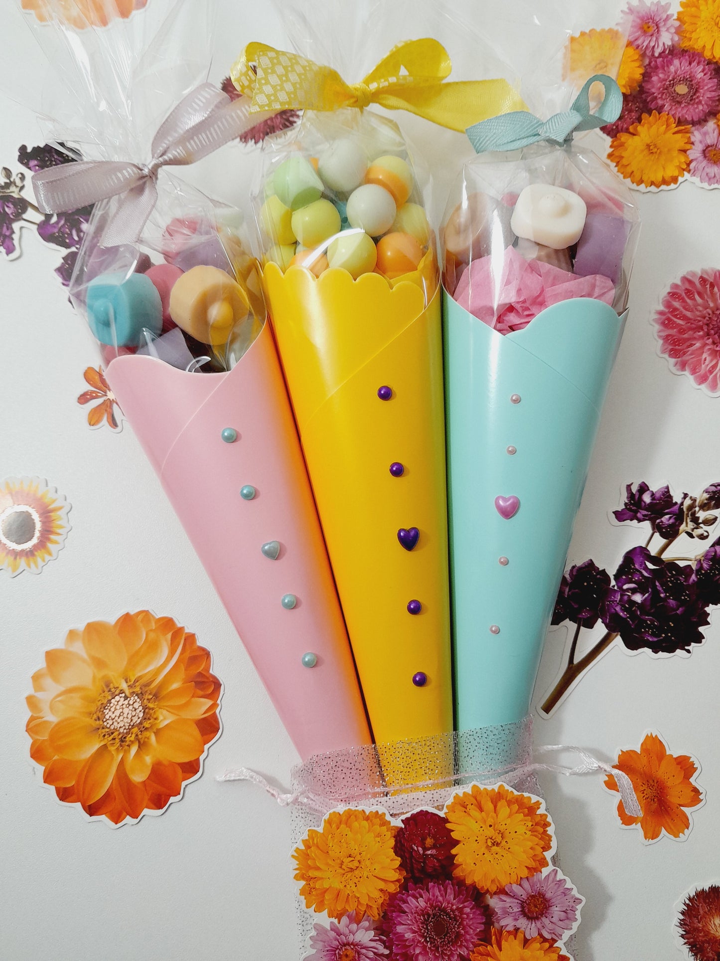 Fondant perfumado con cera vegetal en cono a elección
