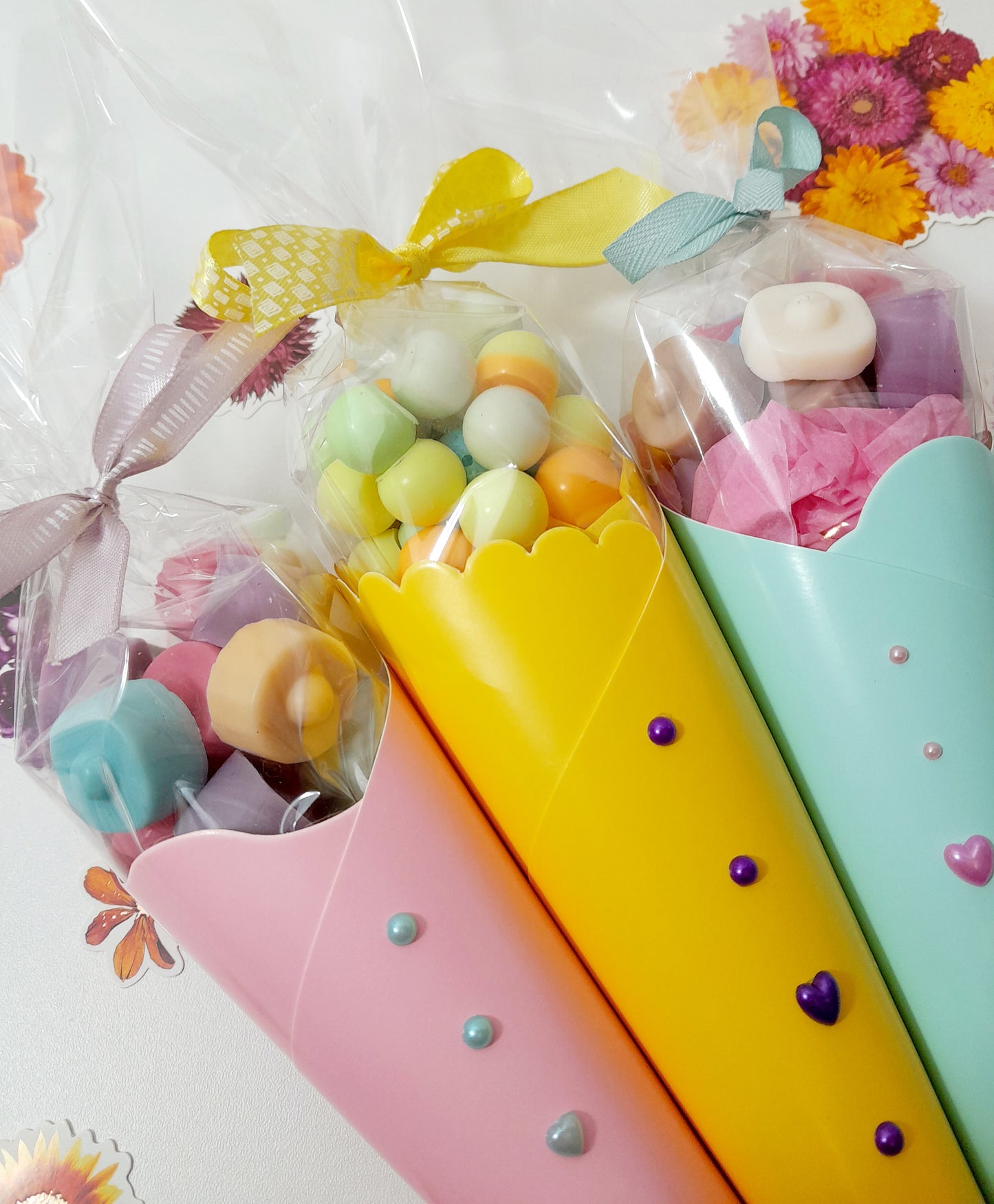 Fondant perfumado con cera vegetal en cono a elección