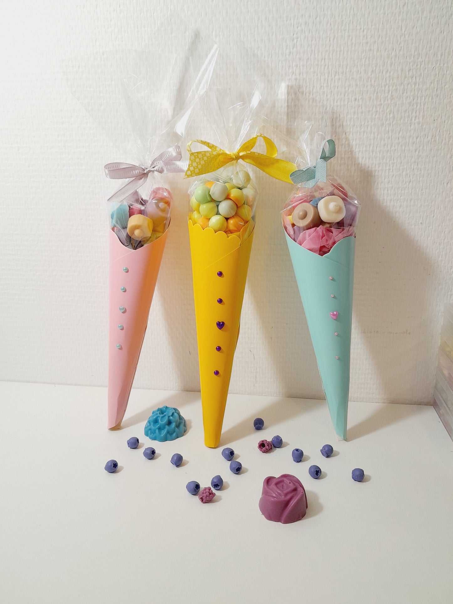 Fondant perfumado con cera vegetal en cono a elección