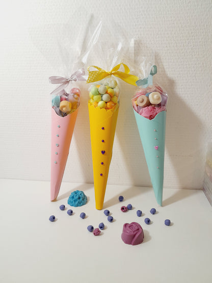 Fondant perfumado con cera vegetal en cono a elección