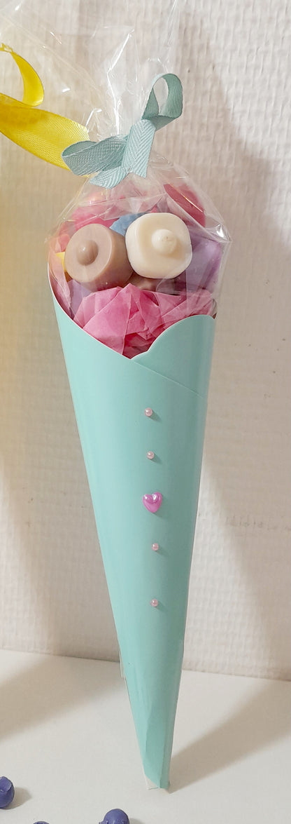 Fondant perfumado con cera vegetal en cono a elección