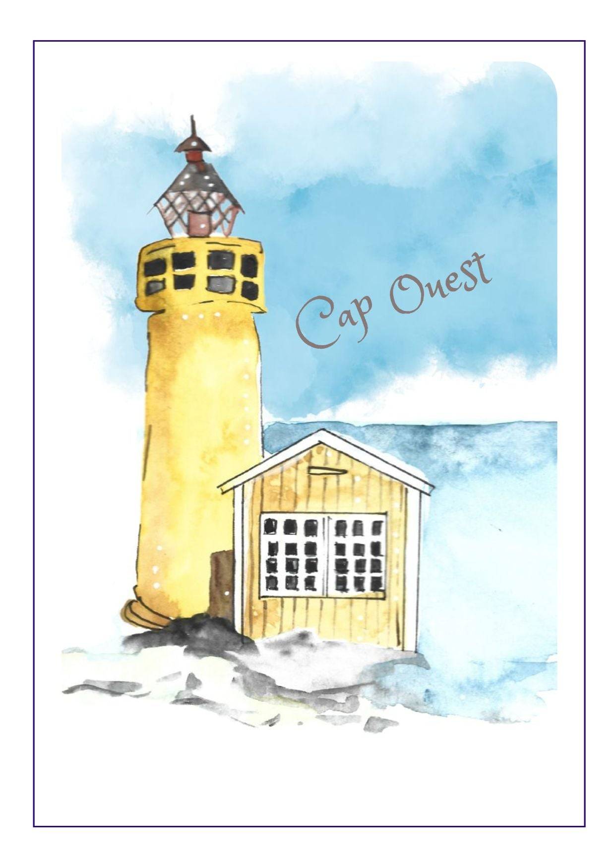 Ilustración Acuarela CABO OESTE A6 / A5 / A4