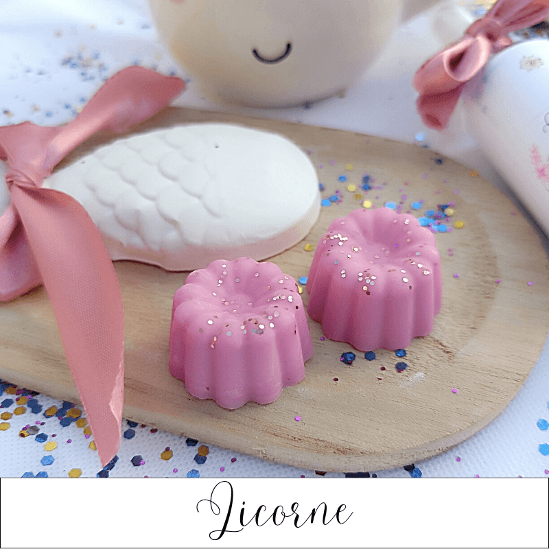 Fondant perfumado UNICORNIO - Guijarro de cera artesanal 100% cera vegetal