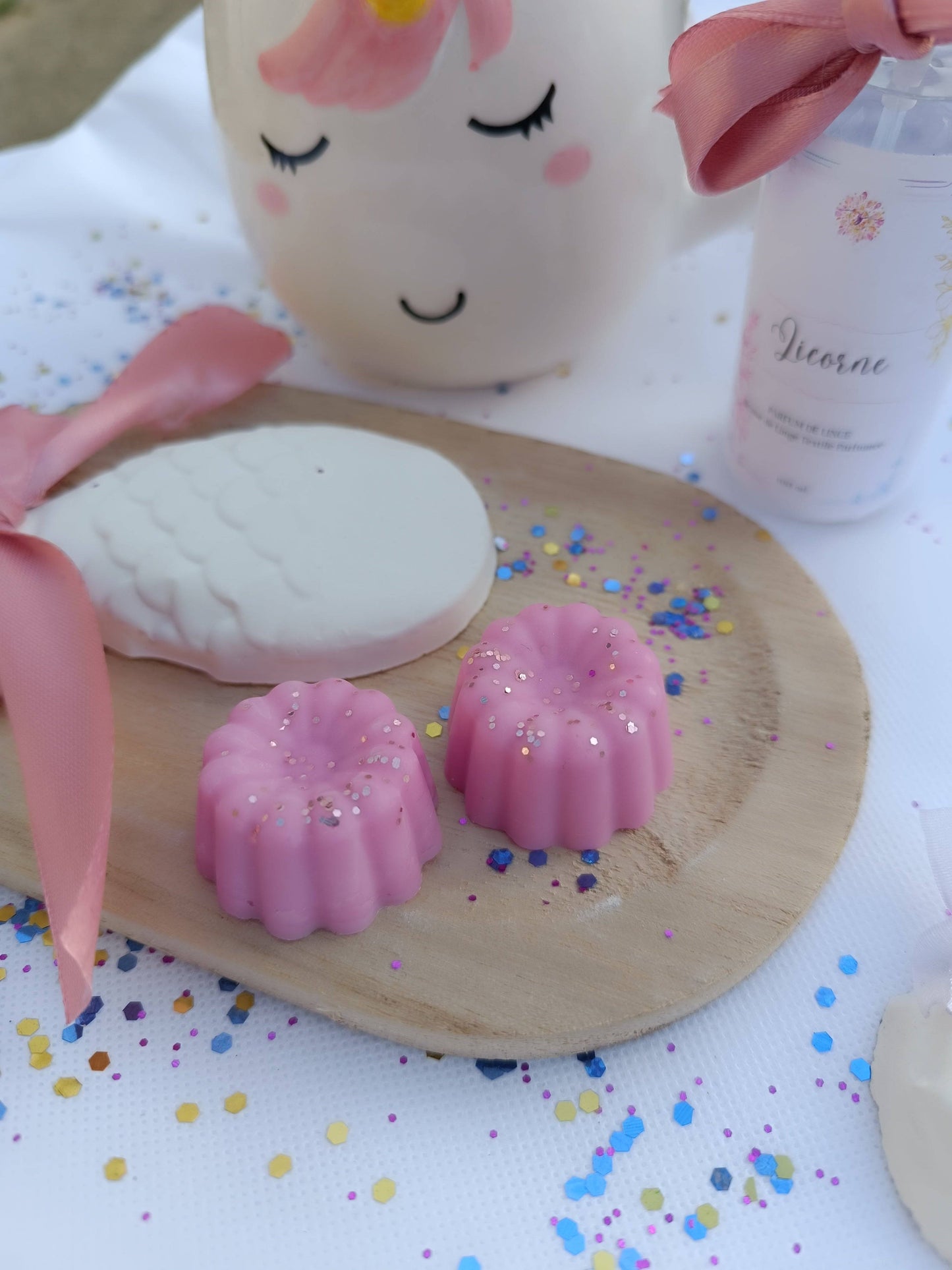 Fondant perfumado UNICORNIO - Guijarro de cera artesanal 100% cera vegetal