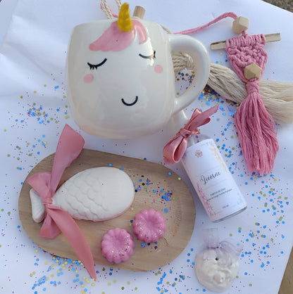 Fondant perfumado UNICORNIO - Guijarro de cera artesanal 100% cera vegetal