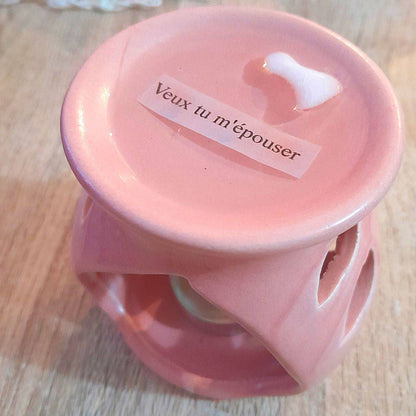 Fondant parfumé avec message caché - galet de cire artisanal naturel - Serenity Bougies