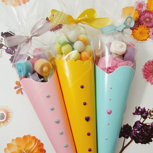 Fondant perfumado con cera vegetal en cono a elección